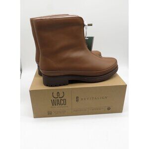 Waco Shoe Company Womens Mercer Tan Zip-Up Ankle Boots Size 9 Leather Upper NEW